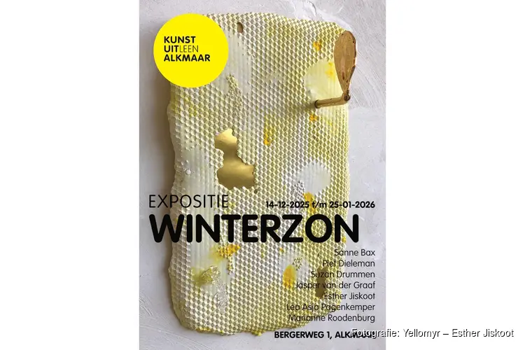 Kunstuitleen Alkmaar presenteert nieuwe tentoonstelling: Winterzon 14 december 2025 t/m 25 januari 2026