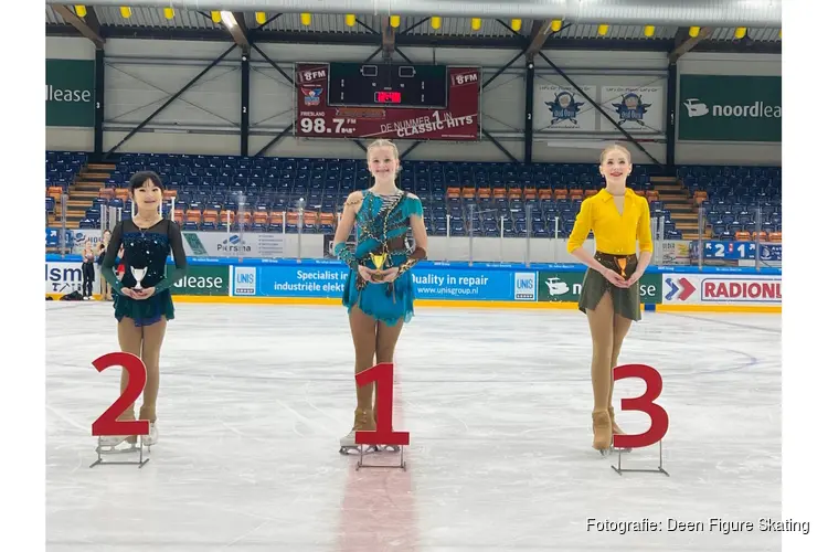 Goud en Brons voor kunstrijders Deen Figure Skating tijdens KNSB A Selectiewedstrijd kunstrijden in Heerenveen