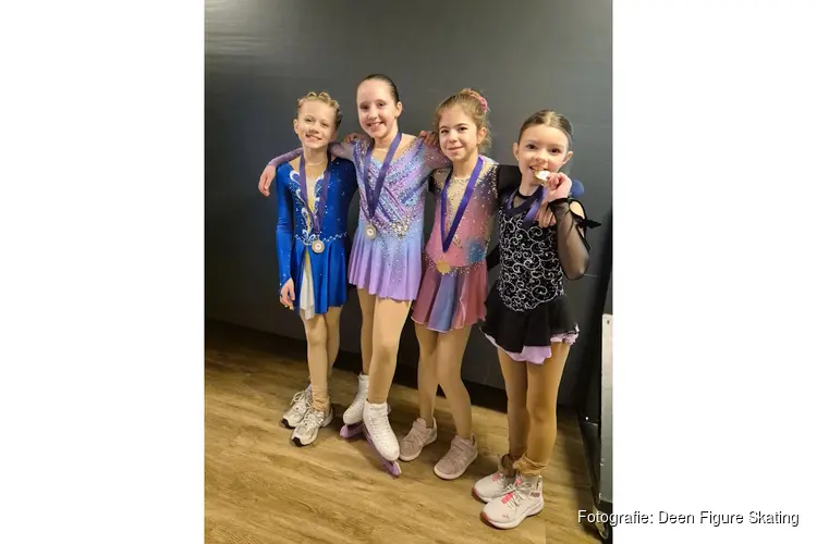 Vier podiumplekken voor kunstrijders Deen Figure Skating Alkmaar tijdens Hofstad Cup 2026 in Den Haag