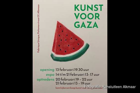 Kunst voor Gaza: concrete hulp door kunstverkoop in Alkmaar