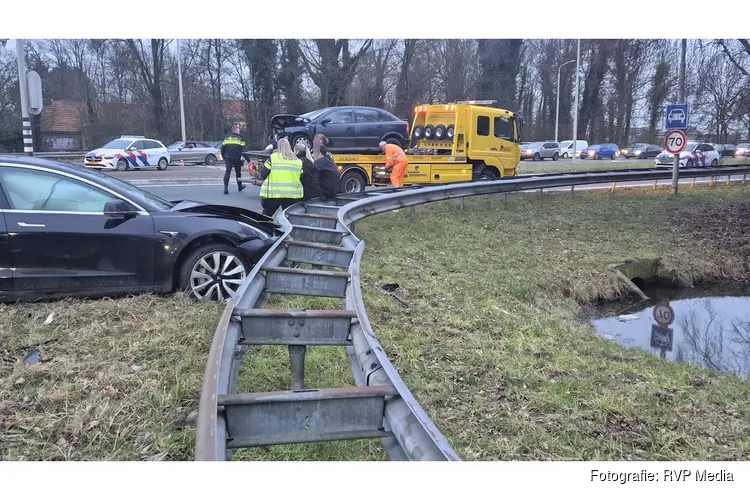 Schade na ongeval tussen twee auto’s op N508