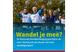 Nationale wandeluitdaging start in april in Alkmaar met drie groepen