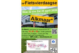 Fietsvierdaagse Alkmaar 22 t/m 25 april 2026