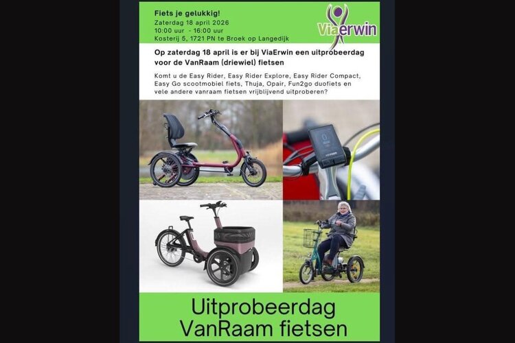 ViaErwin Uitprobeerdag op zaterdag 18 april