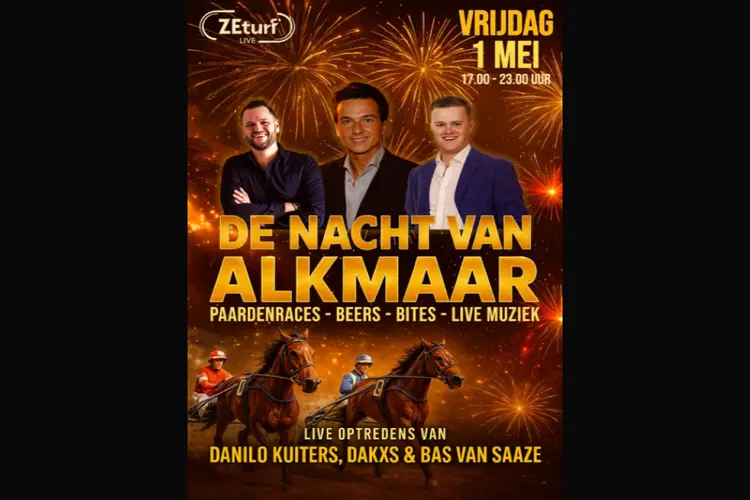 Vrijdagavond 1 Mei: DE NACHT VAN ALKMAAR powered by Vlieg Bedrijfsmakelaars