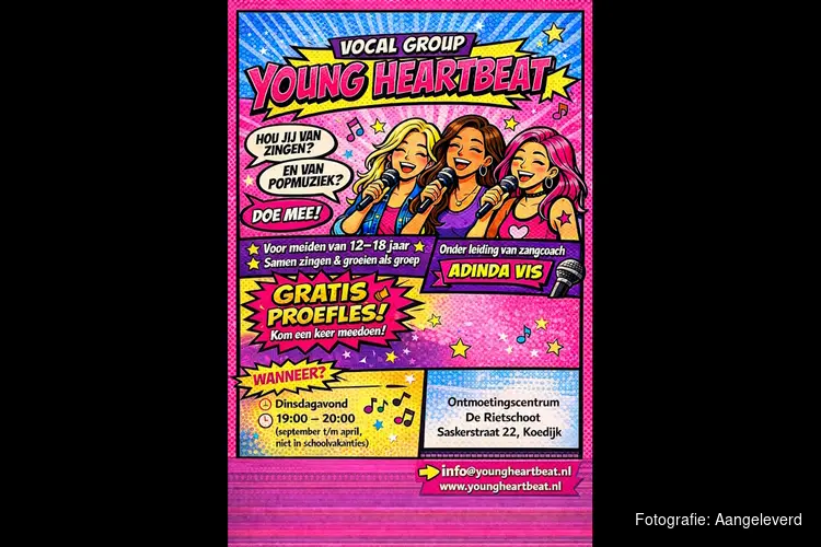 Young Heartbeat zoekt zingende tienermeiden, 1 september gratis proefles!