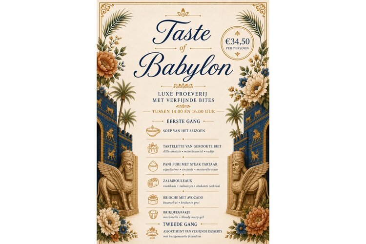 Taste of Babylon, een luxe proeverij met verfijnde bites