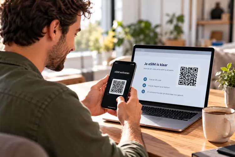 Voor een prepaid eSIM hoef je niet meer naar de winkel