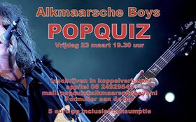 Vrijdag 23 maart popquiz bij Alkmaarsche Boys